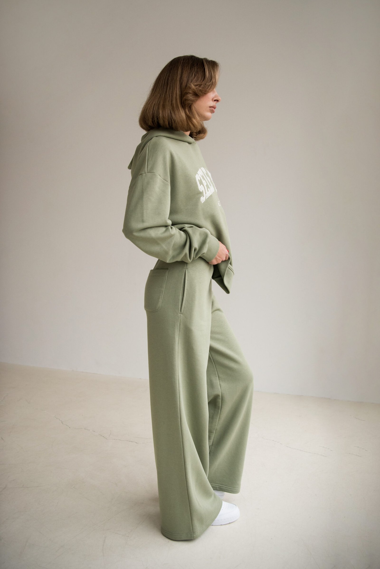 Wide Leg Sweatpants | Pistachio