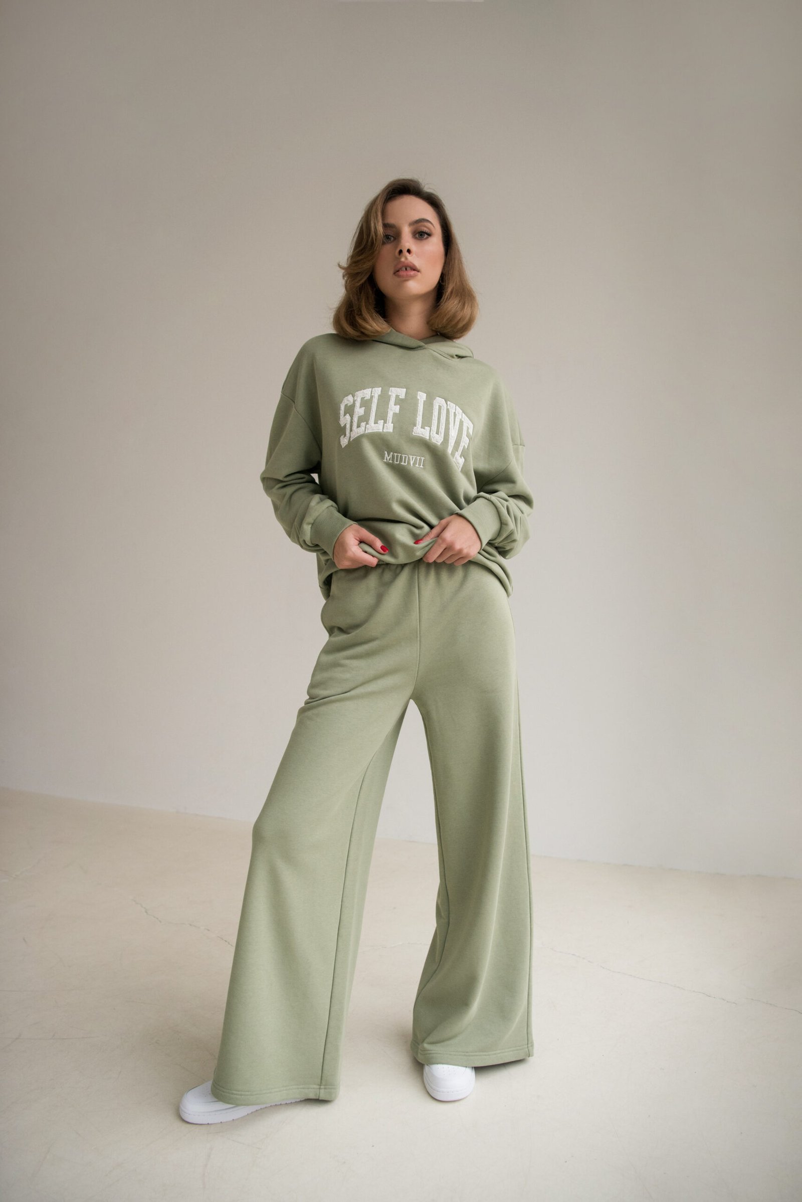 Wide Leg Sweatpants | Pistachio