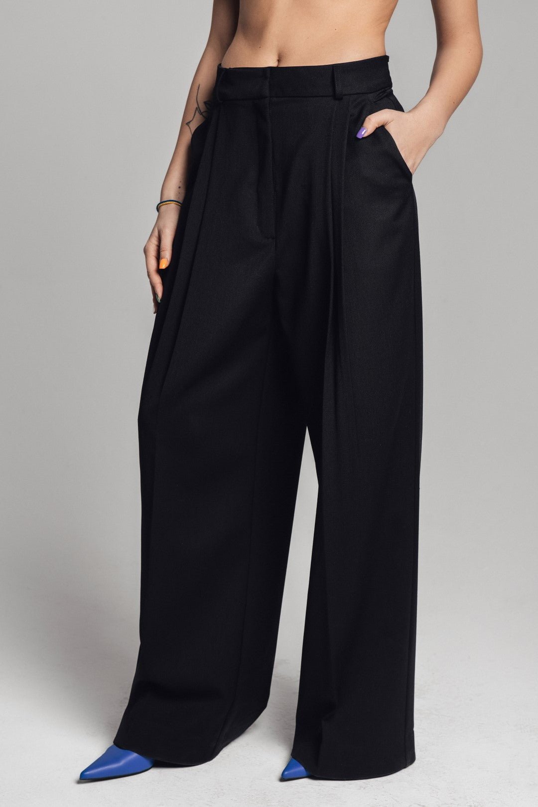 High Waisted Trousers | Black