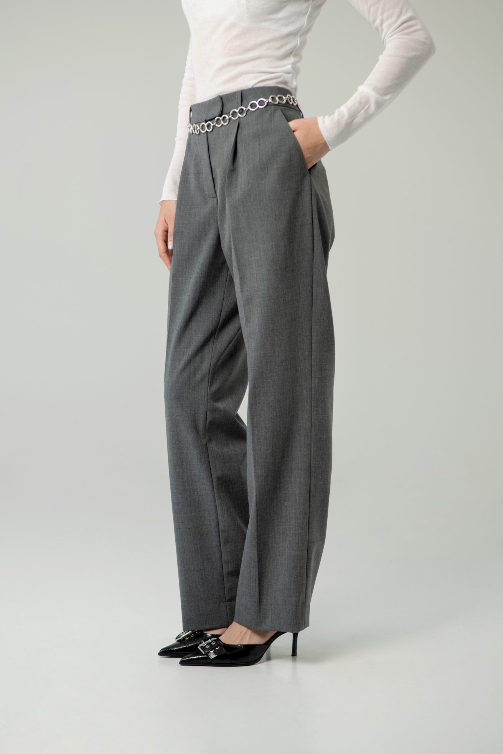 Straight Trousers | Grey