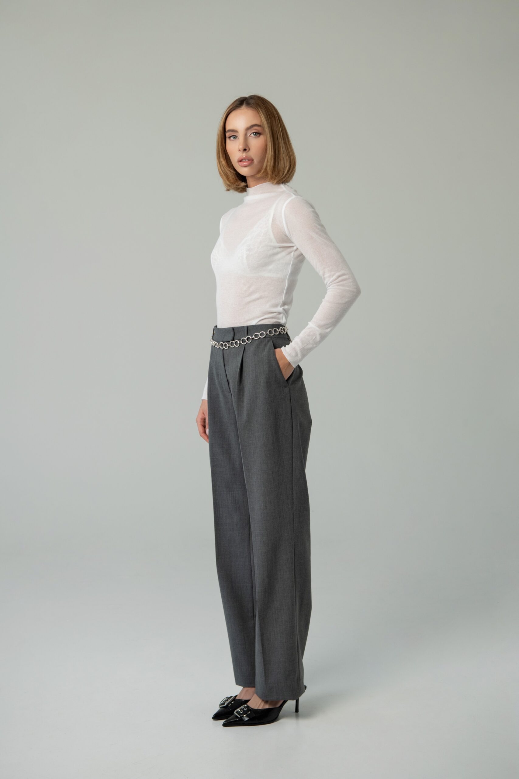 Straight Trousers | Grey