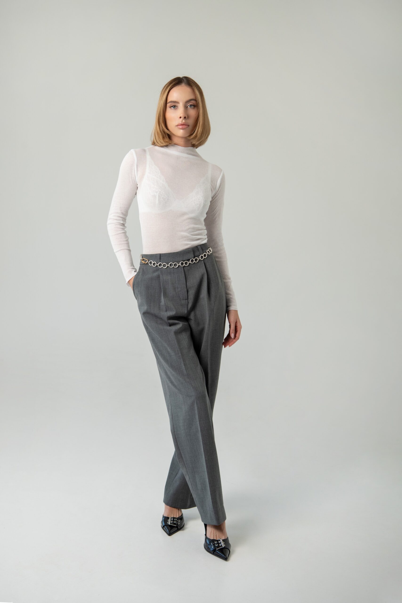 Straight Trousers | Grey