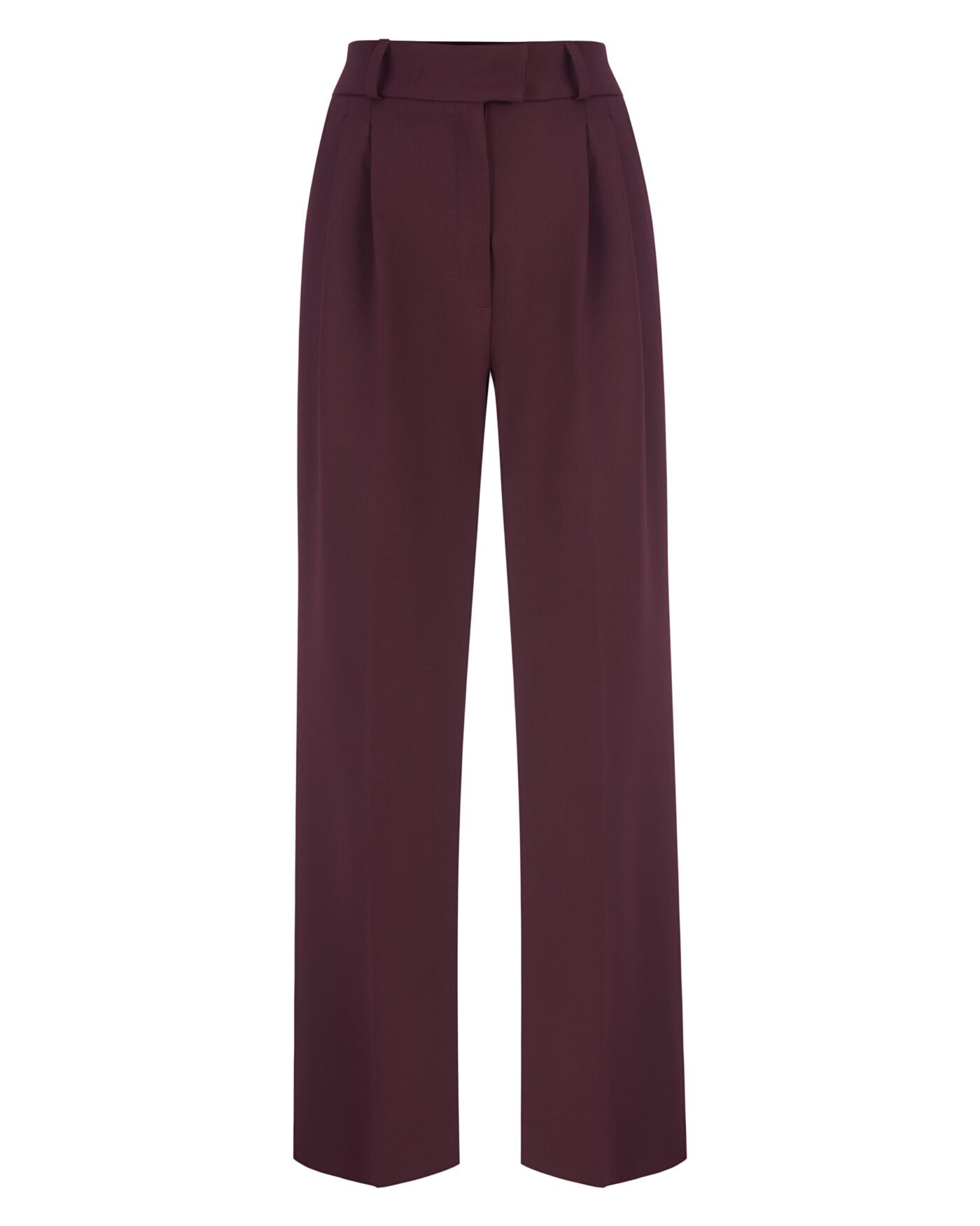 High Waisted Trousers | Burgundy