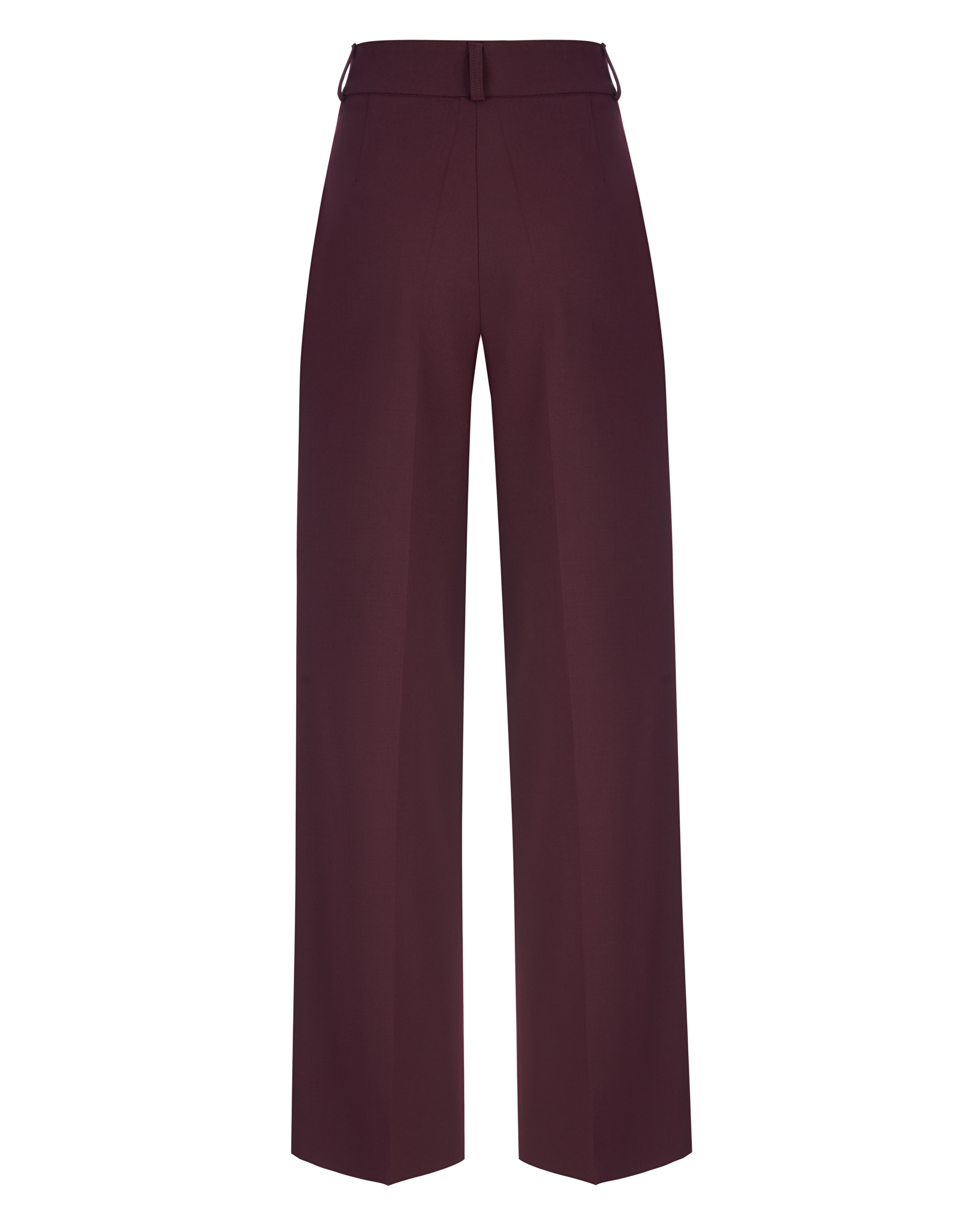 High Waisted Trousers | Burgundy